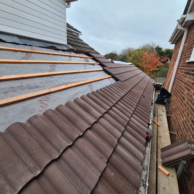 A photo of G.Taylor&Sons Roofing job half way through